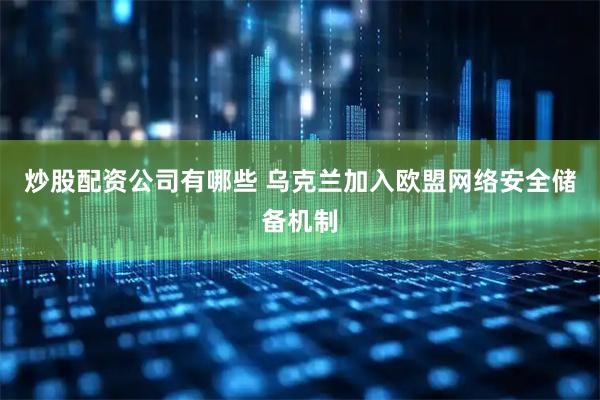 炒股配资公司有哪些 乌克兰加入欧盟网络安全储备机制